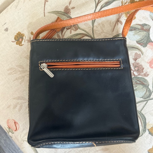 Vera Pelle Crossbody Bag Made in Italy Leather Zipper Front Nice - Picture 4 of 5